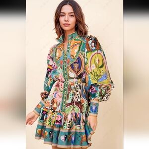 Boho Puffy Sleeve Dress